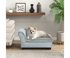 Koduva Naminių gyvūnų sofa su daiktadėže, šviesiai pilka, 76 x 45 x 43 cm