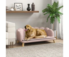 Aosom Naminių gyvūnų sofa šunims iki 25 kg, rožinė, 98,5 x 60,5 x 35,5 cm