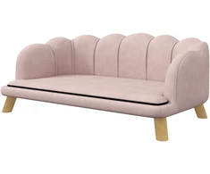 Aosom Naminių gyvūnų sofa šunims iki 25 kg, rožinė, 98,5 x 60,5 x 35,5 cm