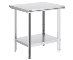 Koduva Nerūdijančio plieno paruošimo stalas VEVOR, 60 x 76 x 80 cm, iki 318 kg