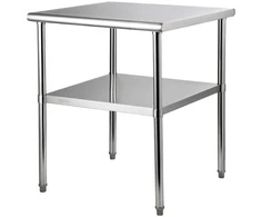 Koduva Nerūdijančio plieno paruošimo stalas VEVOR, 76 x 76 x 91 cm, iki 363 kg