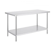 Koduva Nerūdijančio plieno paruošimo stalas VEVOR, 152 x 76 x 86 cm