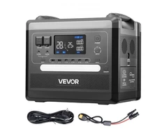 Koduva Nešiojama maitinimo stotis VEVOR Q2400Pro, 2400 W, 2160 Wh, 10 išėjimų, LiFePO4