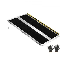 VEVOR Nešiojama neįgaliojo vežimėlio nuovaža HXZDPD48, aliuminė, 122 x 74 x 5 cm, iki 363 kg