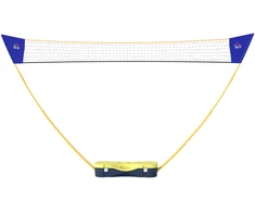 Lauko baldų komplektas Koduva Nešiojamas badmintono tinklo komplektas, geltonas+mėlynas, 286 x 33 x 157 cm