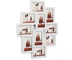 Nuotraukų rėmelis Songmics Nuotraukų rėmelių koliažas 10 nuotraukų, 10 x 15 cm, MDF, baltas, 60 x 49,3 x 3,6 cm