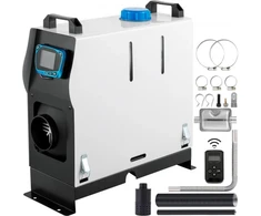 Koduva Oranžinis dyzelinis oro šildytuvas, 8 kW, 12 V, su LCD jungikliu ir nuotolinio valdymo pultu