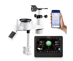 Koduva Oro stotelė VEVOR 7-in-1 Wi‑Fi, 18 cm TFT ekranas, belaidis lauko jutiklis su saulės maitinimo pagalba