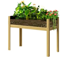 Koduva Paaukštinta lysvė iš medienos, natūralios medienos spalva, 110 x 50 x 80 cm