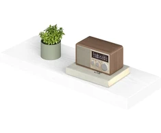 Koduva Pakabinama sieninė lentyna, balta, MDF ir plienas, 20 x 60 x 3,8 cm, iki 10 kg