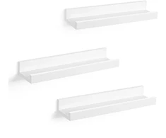 Koduva Pakabinamos sieninės lentynos, 3 vnt., 38 x 10 cm, MDF, baltos