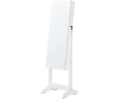Koduva Papuošalų spintelė su viso ūgio veidrodžiu, pastatoma, balta, MDF, 41,2 x 36,5 x 152 cm
