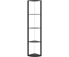 Koduva Pastatoma lempa su lentynomis, juoda, MDF, 42 x 29,5 x 163 cm