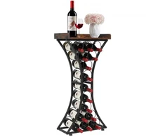 Koduva Pastatoma vyno lentyna VEVOR, 15 butelių, geležis, MDF, 43 x 29 x 90 cm