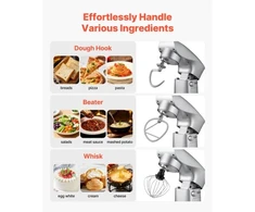 VEVOR Pastatomas maišytuvas SM-2548A, 4,2 l, 1500 W, sidabrinis