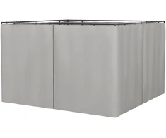 Koduva Pavėsinės užuolaidų komplektas, 4 vnt., 3 x 3 m pavėsinėms, 302 x 205 cm, šviesiai pilka