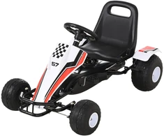 Koduva Pedalinis go-kartas vaikams, baltas, iki 35 kg, 104 x 66 x 57 cm