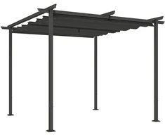 Koduva Pergola 3 x 3 m su stumdomu stogu, metalinis rėmas, tamsiai pilka