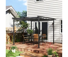 Koduva Pergola 3 x 3 m su stumdomu stogu, metalinis rėmas, tamsiai pilka