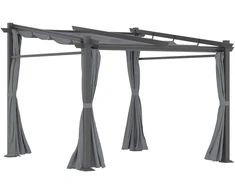 Koduva Pergola su stumdomu stogu, tamsiai pilka, 2,97 x 2,95 x 2,3 m