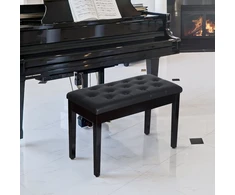 Koduva Piano suoliukas, su paslėpta daiktadėže, dirbtinės odos sėdynė, juodas, 76 x 36 x 50 cm