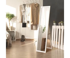 Promotion Pilno Dydžių Laisvai Stovintis Veidrodis 155x37 cm, Baltas Spalvos