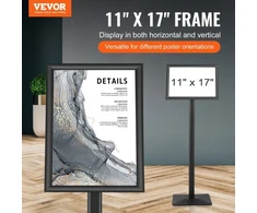 VEVOR Plakato stovas SW-05, reguliuojamas, juodas, 42 x 29,7 cm