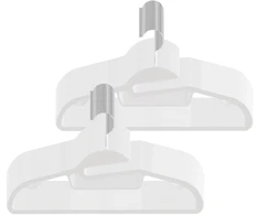 Koduva Plastikinės drabužių pakabos, 50 vnt., baltos, ABS plastikas, 41 x 22 cm