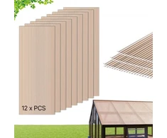 Koduva Plastikinės stogo plokštės VEVOR, polikarbonatas, 12 vnt., skaidriai rudos, 152 x 61 cm