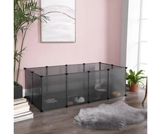 Koduva Plastikinis aptvaras smulkiems gyvūnams su dugno plokštėmis, pilkas, 143 x 73 x 46 cm