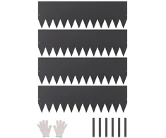 Koduva Plieninis vejos bortelis VEVOR, 4 vnt., 102 x 30 cm, juodas