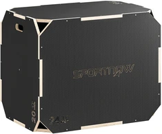 Koduva Plyo box, 3-in-1, su rankenų angomis, juoda, 76 x 61 x 51 cm
