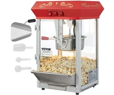 Koduva Popkornų aparatas VEVOR, 850 W, 8 oz katilas, raudonas