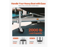 VEVOR Priekabos atraminis domkratas su ratukais HS2000SWDW, 907 kg, 38-69 cm