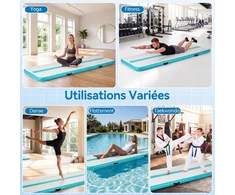 Koduva Pripučiamas gimnastikos kilimėlis, PVC, žalias, 297 x 98 x 11 cm, su elektriniu siurbliu ir krepšiu