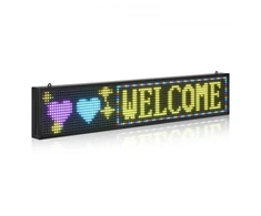 Koduva Programuojama slenkanti LED iškaba VEVOR P10, pilnų spalvų, 99 x 19 cm