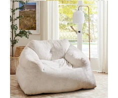 Koduva Pufas krėslas, smėlio spalvos, ultra-soft velvet