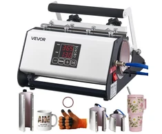 Koduva Puodelių terminis presas VEVOR TLK2730OZ-S, 325-1183 ml, 500 W, juoda ir balta
