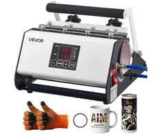 Koduva Puodelių termo presas VEVOR TLK2730OZ-S, 325-887 ml, juoda ir balta