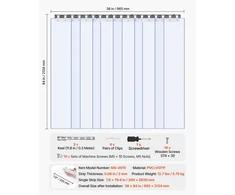 Koduva PVC juostinė užuolaida VEVOR, skaidri, 6 vnt., 210 x 96 cm, 2 mm