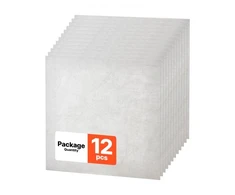 Koduva PVC lubų plytelės VEVOR DLS-2424, 12 vnt., 605 x 605 mm, balto marmuro