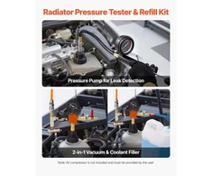 Koduva Radiatoriaus aušinimo sistemos slėgio testerio rinkinys VEVOR, 28 vnt., su 4 adapteriais, universalus