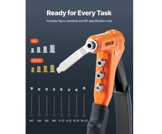 VEVOR Rankinis kniedveržlių įrankio rinkinys DY-607, 230 mm, oranžinis / juodas, 89 dalių