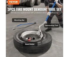 VEVOR Rankinis padangų montavimo ir nuėmimo įrankių rinkinys XJC-008, 3 vnt., plienas, oranžinis, 571-622 mm