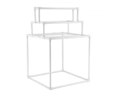 Koduva Rankšluosčių stovas VEVOR, 8 skersiniai, PVC, baltas, 90 x 90 x 139 cm