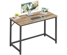Songmics Rašomasis stalas, 100 x 50 x 76 cm, medžio drožlių plokštė ir plienas, camel rudos–juodos spalvos