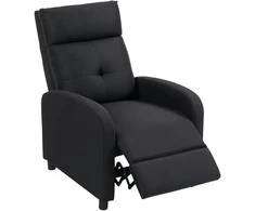 Koduva Recliner chair su atlošimo funkcija, ištraukiama kojų atrama, kišeninių spyruoklių blokas, juoda, iki 150 kg
