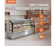 VEVOR Refrigeruojama vitrininė spinta GN-2000R2, 901 l, 4 lygių, 200 x 82 x 120 cm