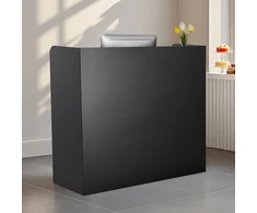 Koduva Registratūros stalas VEVOR, MDF, juodas, 120 x 48 x 110 cm