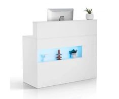 Koduva Registratūros stalas VEVOR, MDF, baltas, 120 x 48 x 100 cm